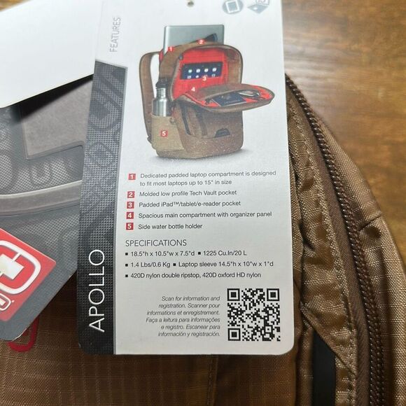 NEW Ogio Apollo Backpack Padded Laptop Travel Luggage School Work Multipocket‎ main image 8
